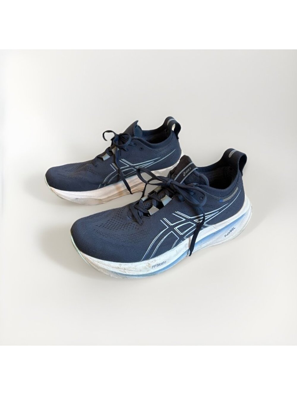 Asics Gel Nimbus 26 Running Shoes Women Sz 10.5 Blue FF Blast+ PureGEL Sneakers
